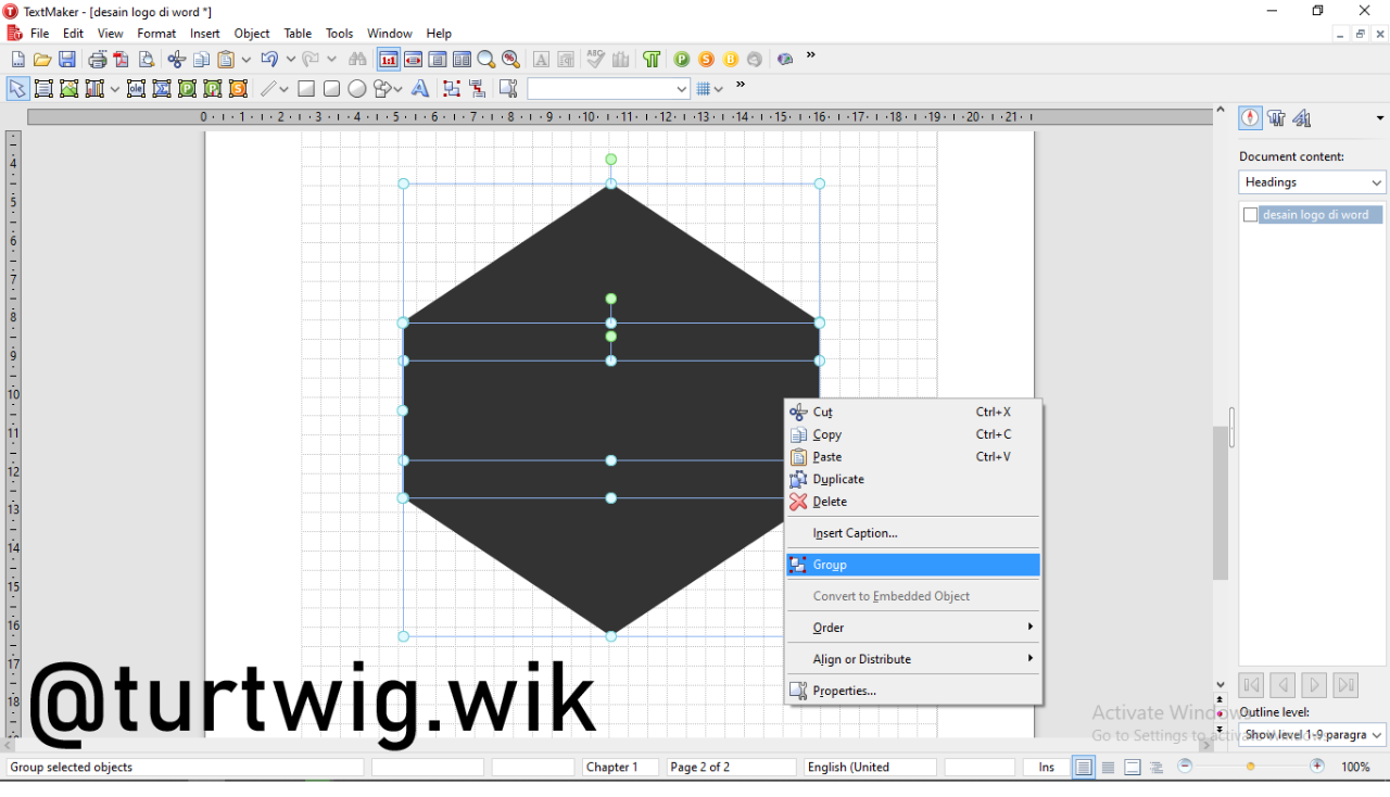 Cara Mudah Mendesain Logo Dengan Aplikasi Microsoft Word dan Sejenisnya