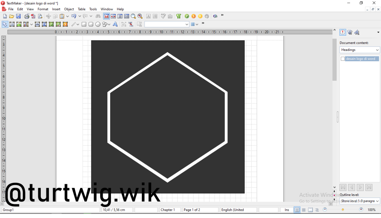 Cara Mudah Mendesain Logo Dengan Aplikasi Microsoft Word dan Sejenisnya