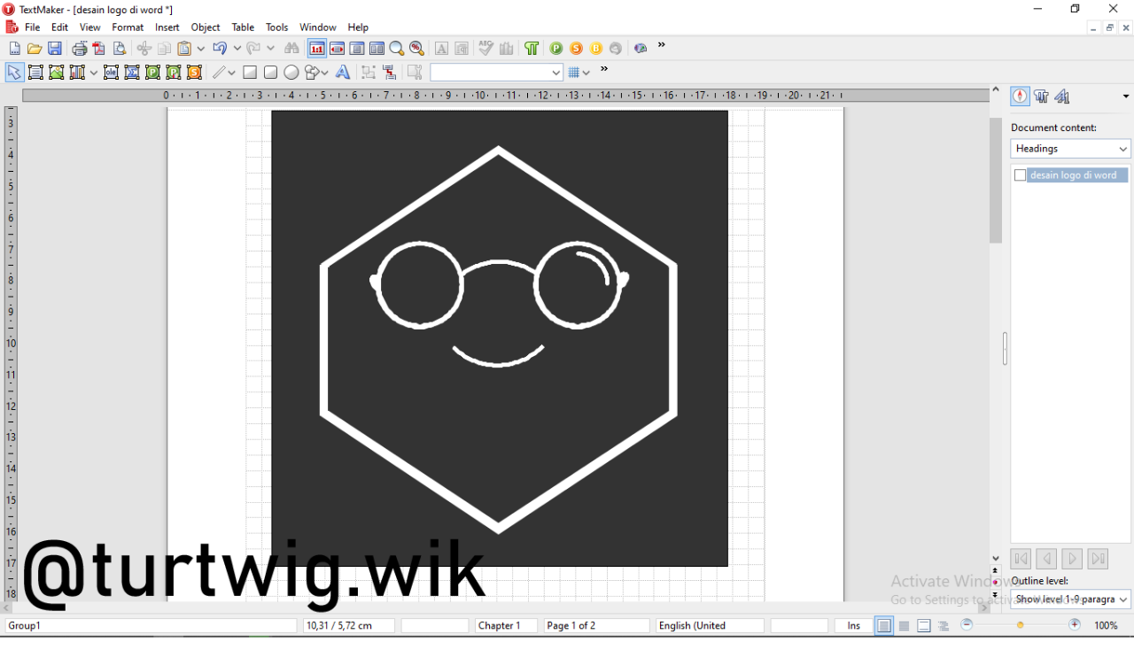 Cara Mudah Mendesain Logo Dengan Aplikasi Microsoft Word dan Sejenisnya