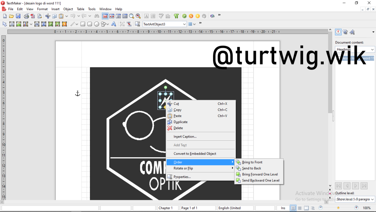 Cara Mudah Mendesain Logo Dengan Aplikasi Microsoft Word dan Sejenisnya