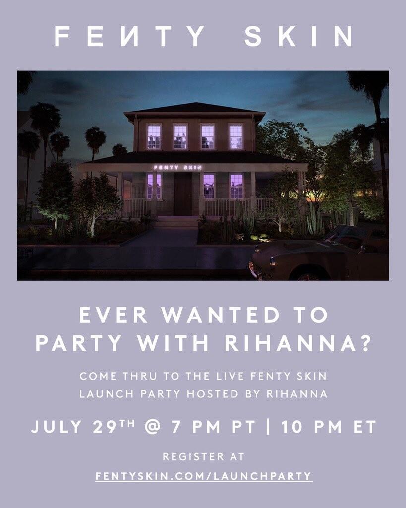 Launching Fenty Skin, Rihanna Adakan Virtual Party!