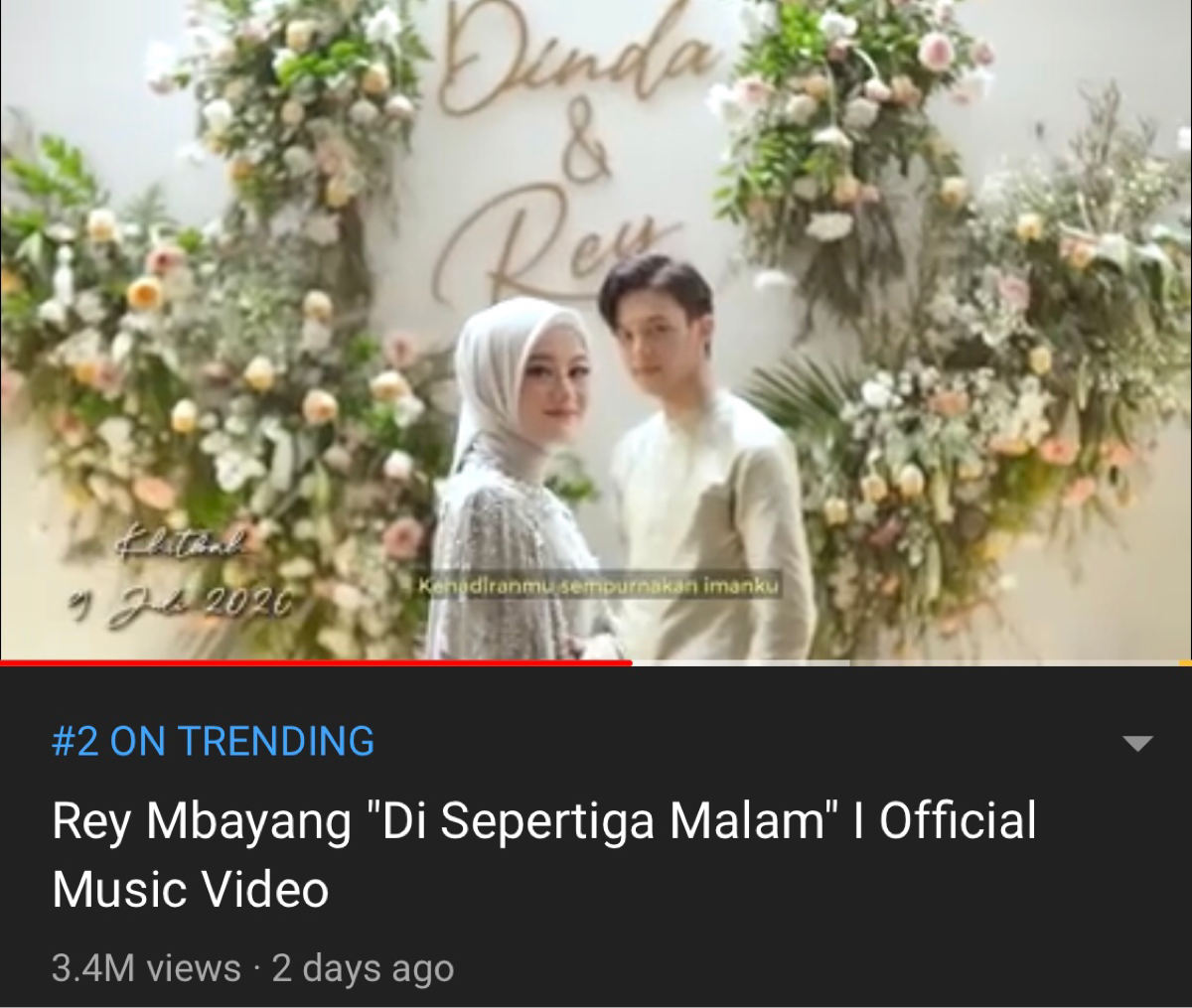 Single Terbaru Rey Mbayang, Rajai Trending Youtube