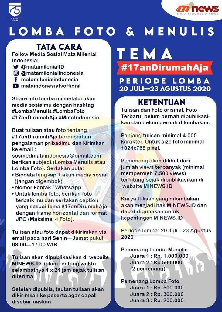 Minews Lomba &ndash; Edisi Agustus 2020 #17anDirumahAja