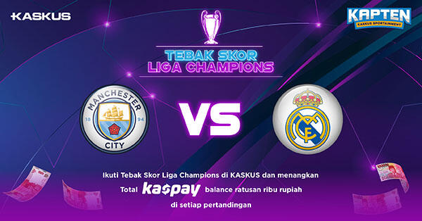 Tebak Skor Liga Champions: Manchester City vs Real Madrid