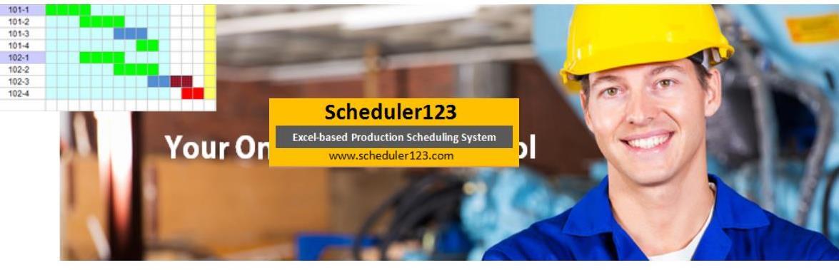 (Share info) Scheduler123 : Excel-based Production Scheduling System