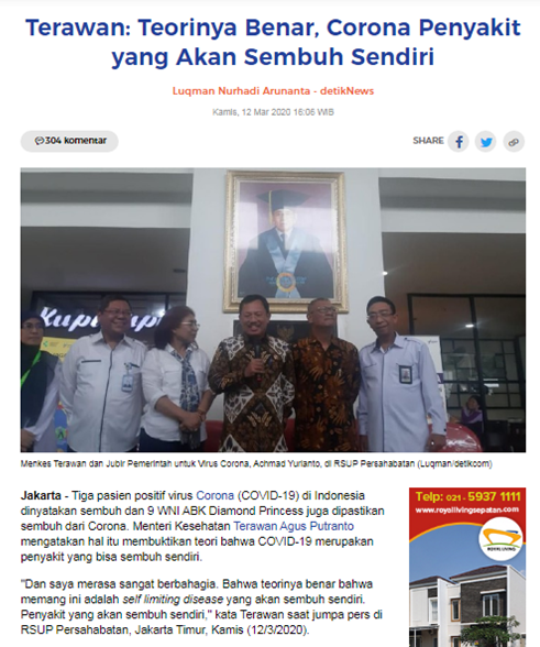 Satgas Ungkap Anggapan 'Nanti Sembuh Sendiri' Bisa Berujung Kematian COVID-19