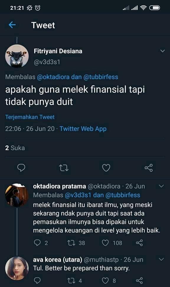 Pacar mu Melek Financial Ga??