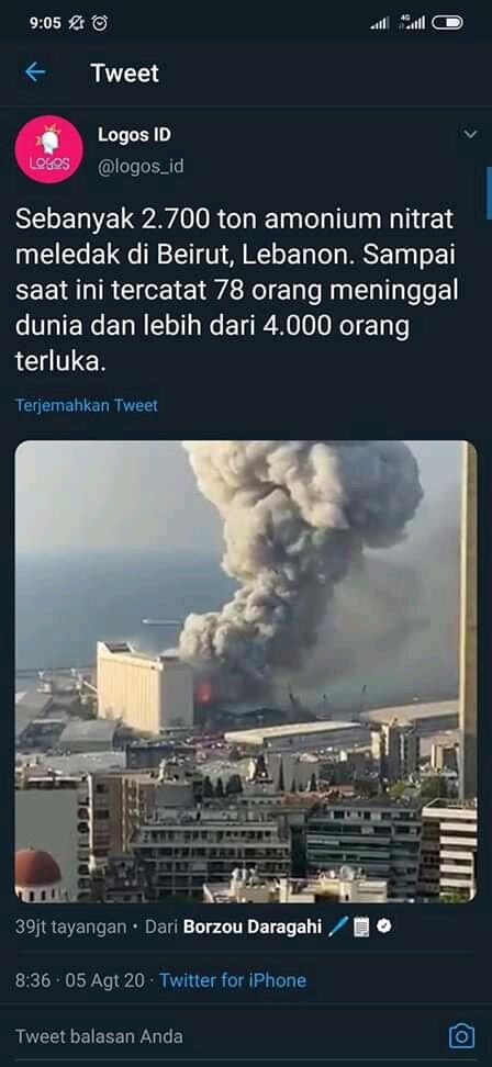 2700 Ton Bahan Peledak Menghancurkan Ibukota LEBANON #prayforlebanon