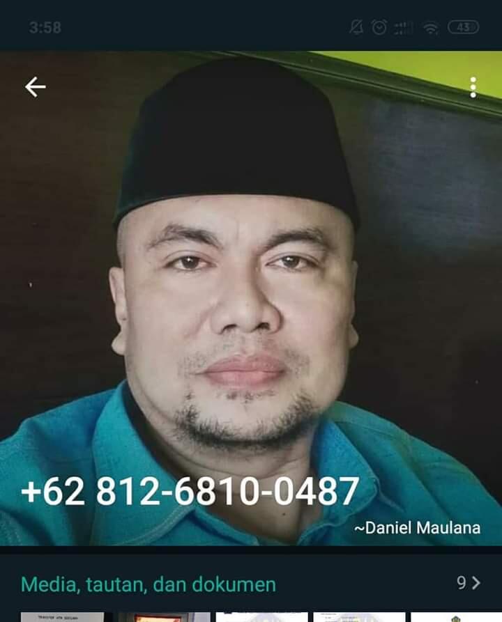 Terlalu, Foto Danial Maulana Digunakan Modus Penipuan