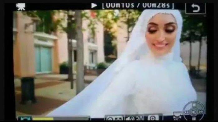 Viral! Video Pengantin Cantik Menyelamatkan Diri Saat Ledakan di Beirut