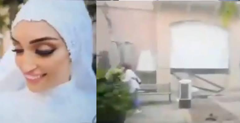 Viral! Video Pengantin Cantik Menyelamatkan Diri Saat Ledakan di Beirut