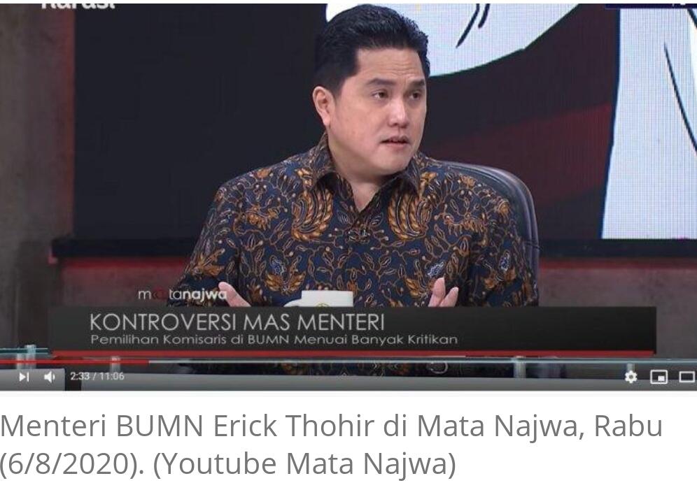 Dicecar Najwa saat Akui Terima Titipan Partai, Erick Thohir Sebut Nama Politikus...