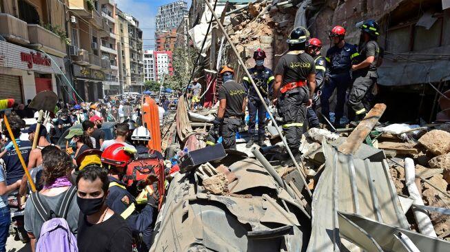 Tertimbun Reruntuhan Bangunan, Gadis Korban Ledakan Beirut Ditemukan Hidup