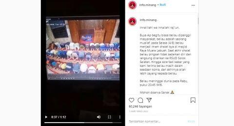 Detik - detik Imam Masjid Solsel Pingsan dan Meninggal, Ternyata Mualaf