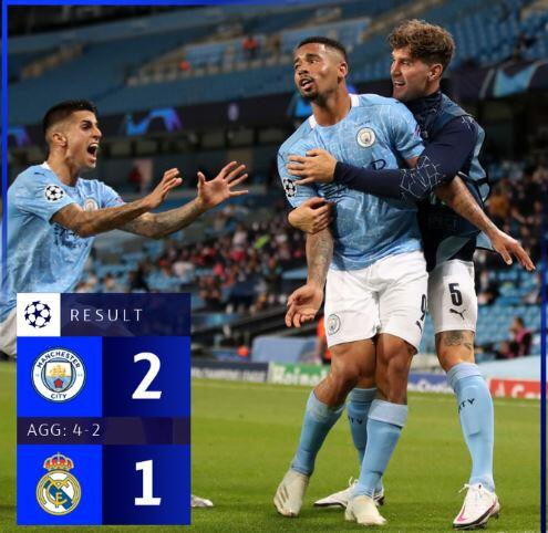 Hasil Liga Champion: Real Madrid dan Juve Gugur, Man City vs Lyon di Perempat Final