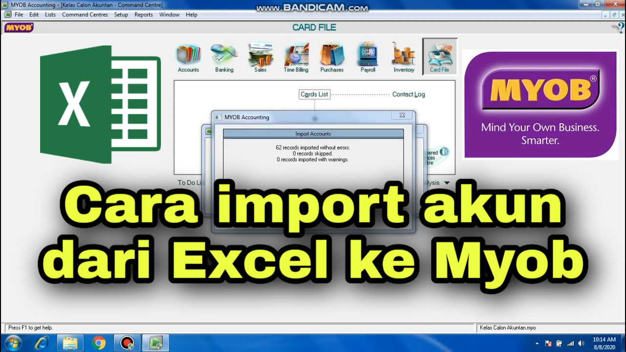 CARA IMPORT AKUN DI MYOB ACCOUNTING