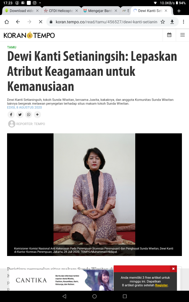 Dewi Kanti Setianingsih : Lepaskan Atribut Keagamaan Untuk Kemanusiaan