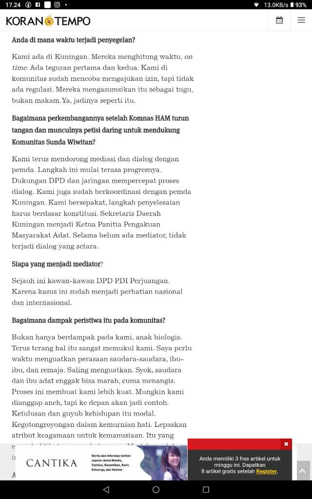 Dewi Kanti Setianingsih : Lepaskan Atribut Keagamaan Untuk Kemanusiaan