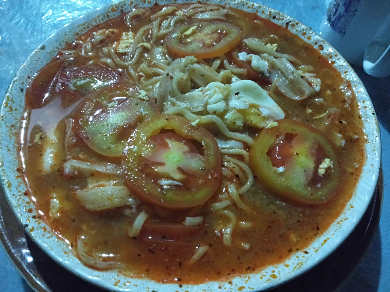 Mie Korean Spicy Soup Plus Telur dan Jamur Tiram, Wow Mak Sluruuup!