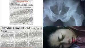 Tikus Masuk Vagina Gara-gara Tidur Enggak Pake Celana.