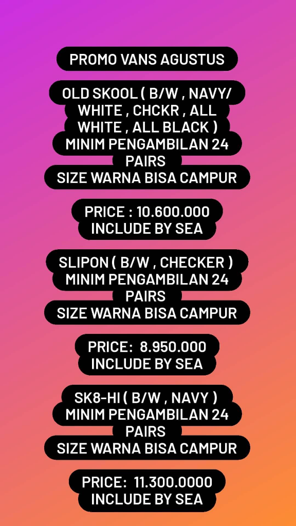Wanted! Need Reseller Vans Original 1st Hand Distributor! Supplier Distributor