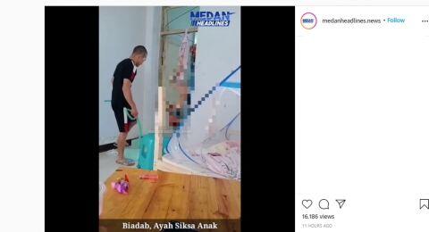 Keji! Bocah Digantung Terbalik dan Disabet Pakai Selang oleh Pria Ini