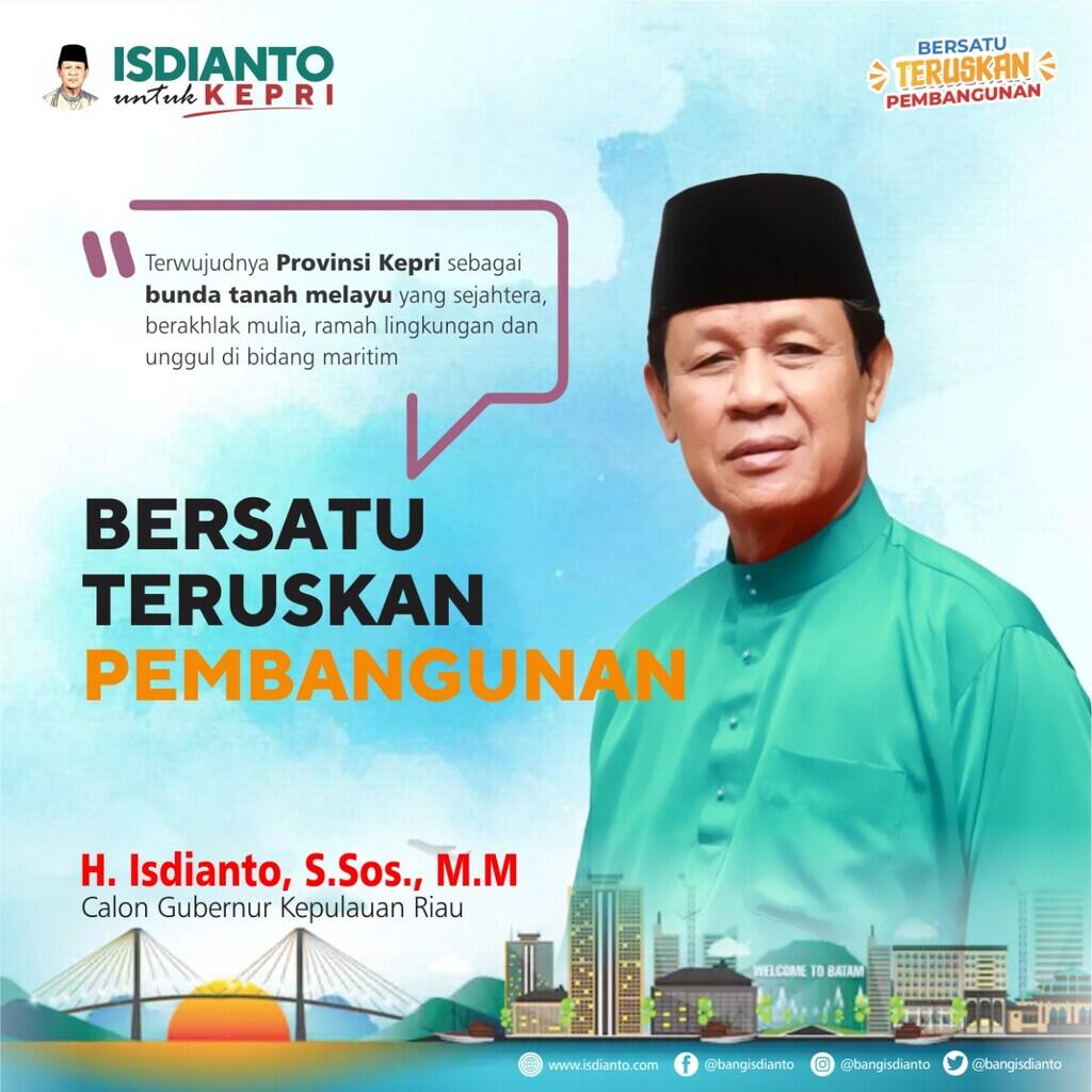 Maju Di Pilkada 2020, Isdianto Siapkan Program Unggulan Wujudkan Kepri Maju