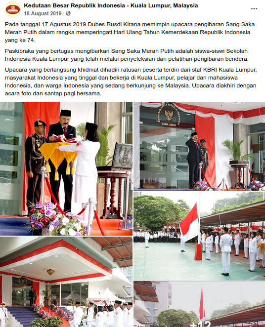 Momen 17 Agustus di 3 tempat berbeda: Prabumulih, Sabang, dan Malaysia