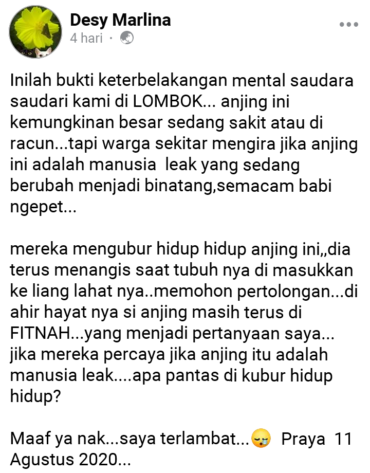 Tega! Viral Anjing Diduga Manusia Jadi-jadian Anak SMP Dikubur Hidup-hidup