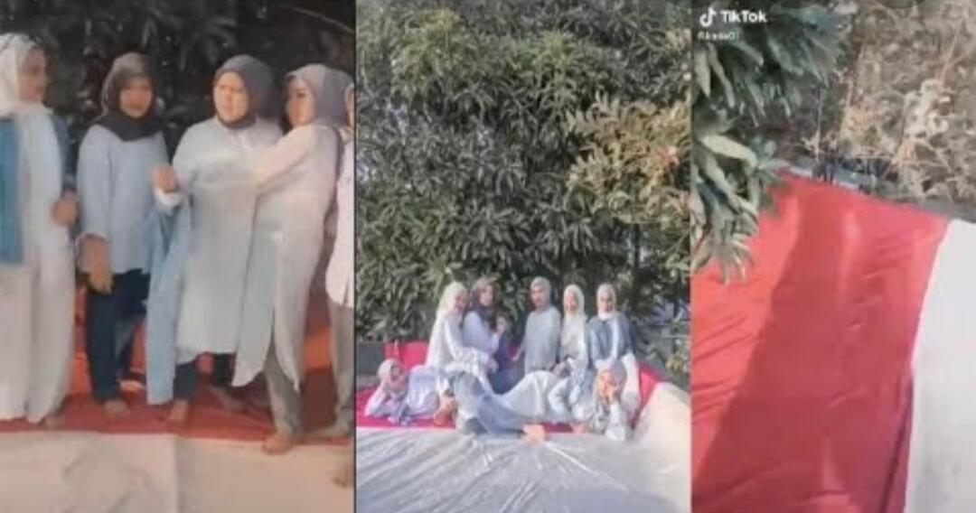 Para Wanita Diduga Injak Bendera Kini Berlagak Nasionalis, Tuding Netizen Maha Benar
