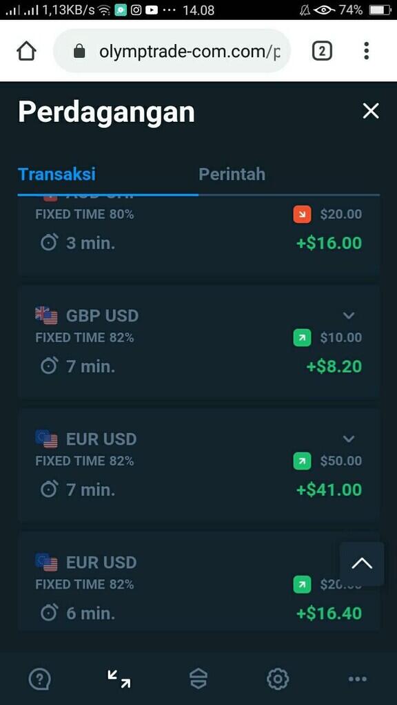 Profit Konsister Dari Olymptrade