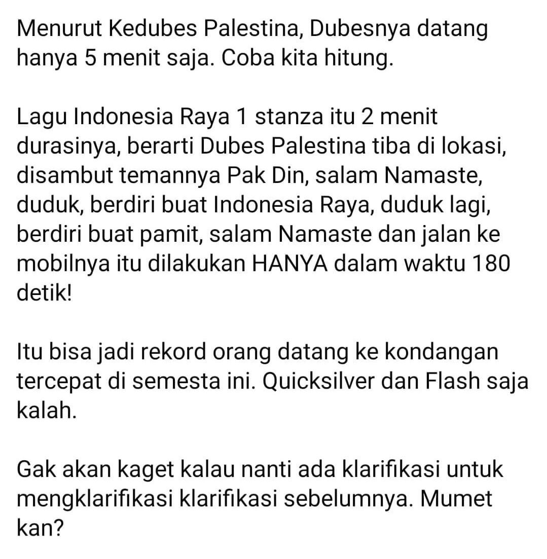 KAMI: Dubes Palestina Diberi Tahu Ada 3 Acara, Salah Satunya Deklarasi