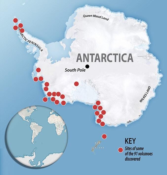 Fakta Benua Antartika! Ada 138 + 91 Gunung Apinya Loh!