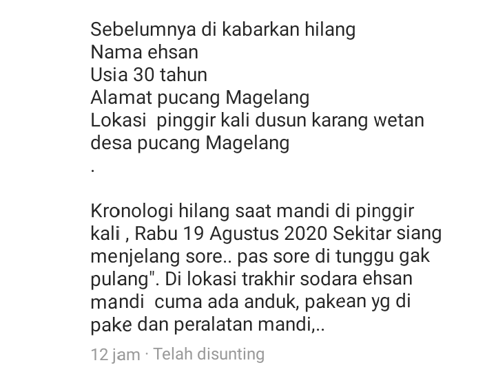 Merinding! Viral Hilangnya Pemuda Saat di Sungai, Benarkah Dibawa Makhluk Halus?