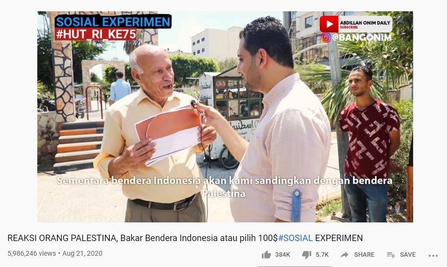Diminta Bakar Bendera Indonesia, Begini Reaksi Warga Palestina