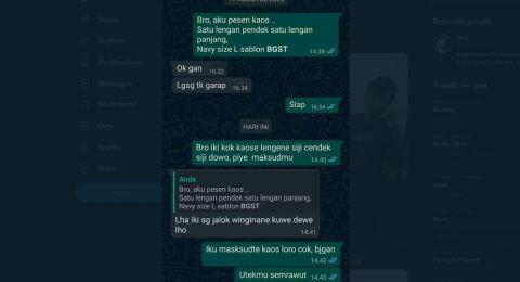 Niat Pesan 2 Kaos Lengan Panjang dan Pendek, Pembeli Syok Lihat Hasilnya