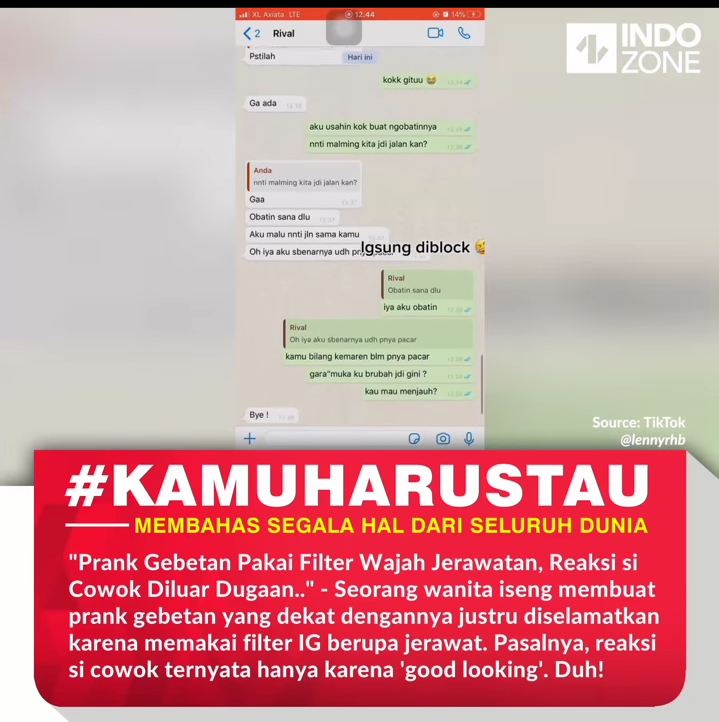 Prank Pacar Pakai Filter Jerawat Auto Kebongkar Busuknya!