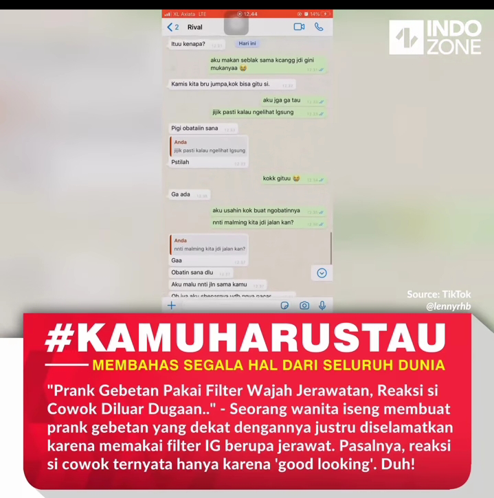 Prank Pacar Pakai Filter Jerawat Auto Kebongkar Busuknya!