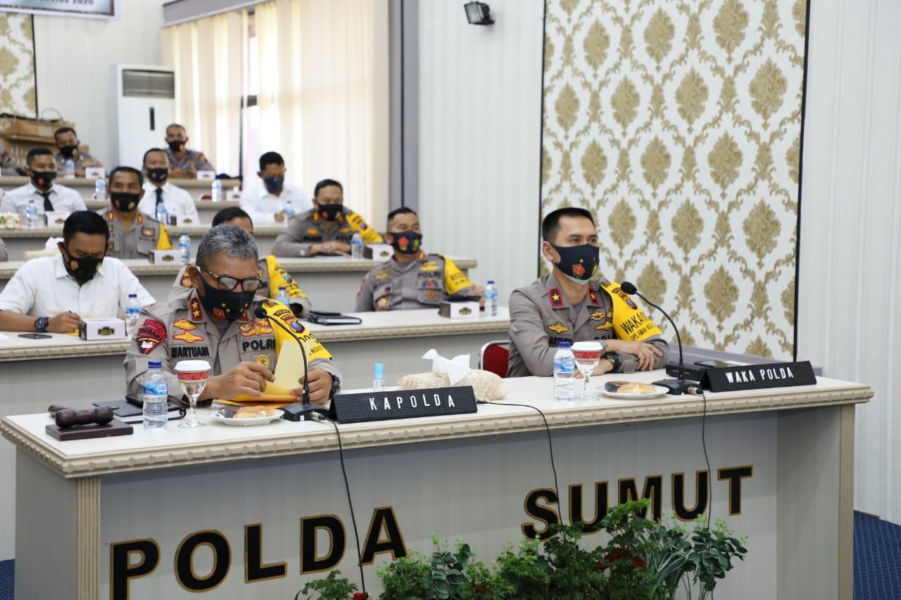 Kapolda Sumut Membuka Latihan Praops Kancil Toba 2020 Melalui Virtual