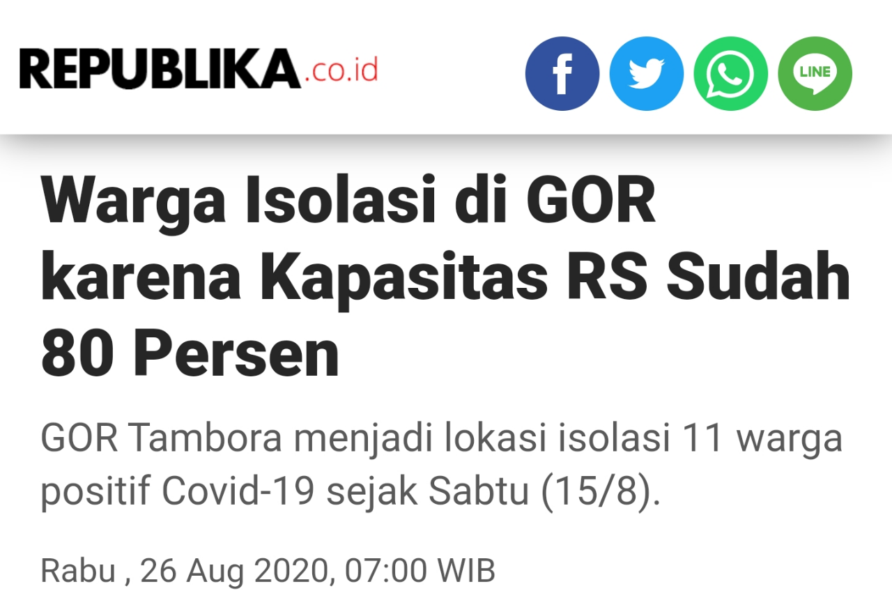 Kasus di DKI Terus Melonjak, 71 Persen ICU di 67 RS Rujukan Covid-19 Terisi Pasien