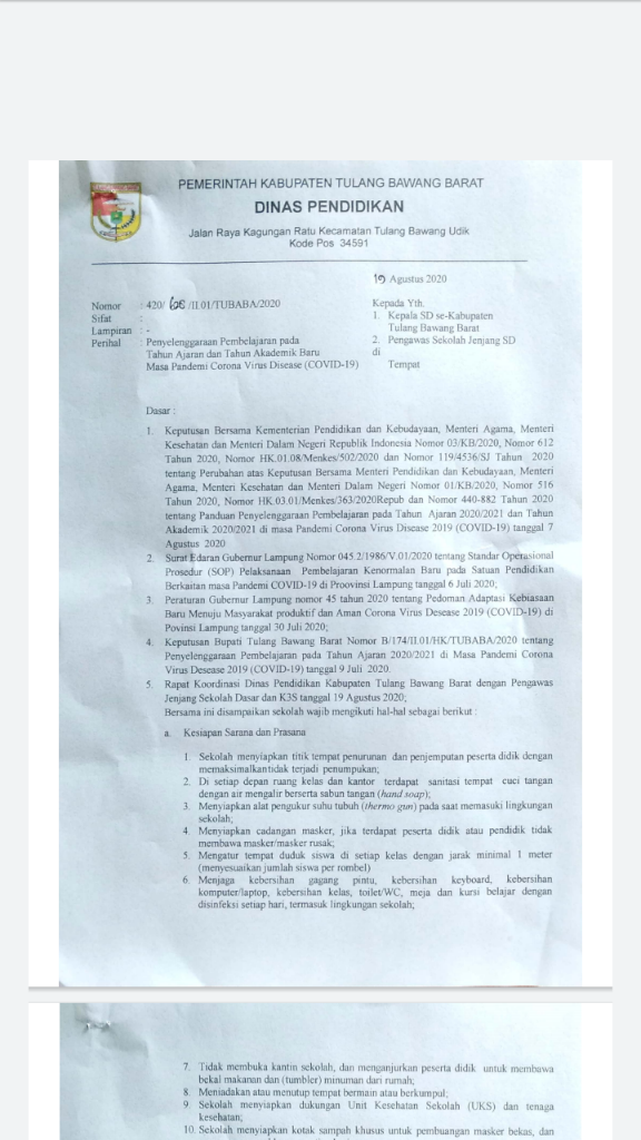 Inilah Dokumentasi Bersekolah Di Masa Pandemi, Semua Serba Ketat! 
