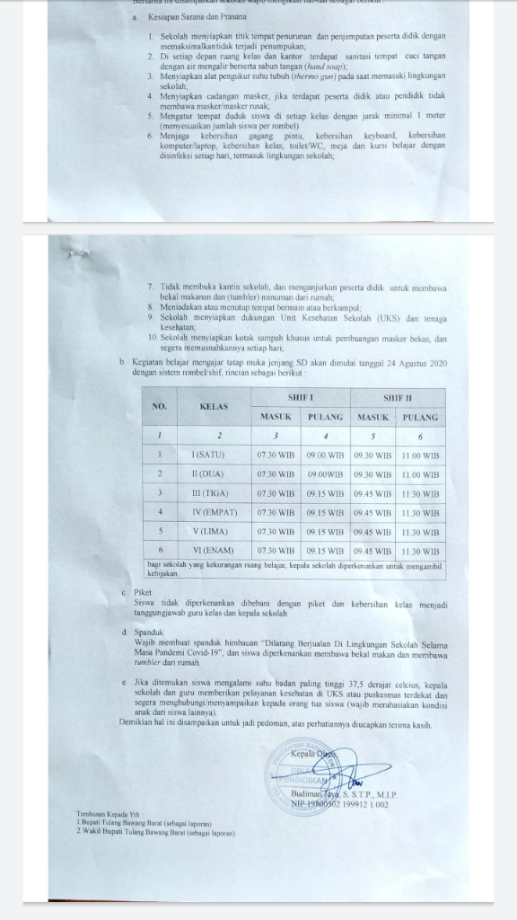 Inilah Dokumentasi Bersekolah Di Masa Pandemi, Semua Serba Ketat! 