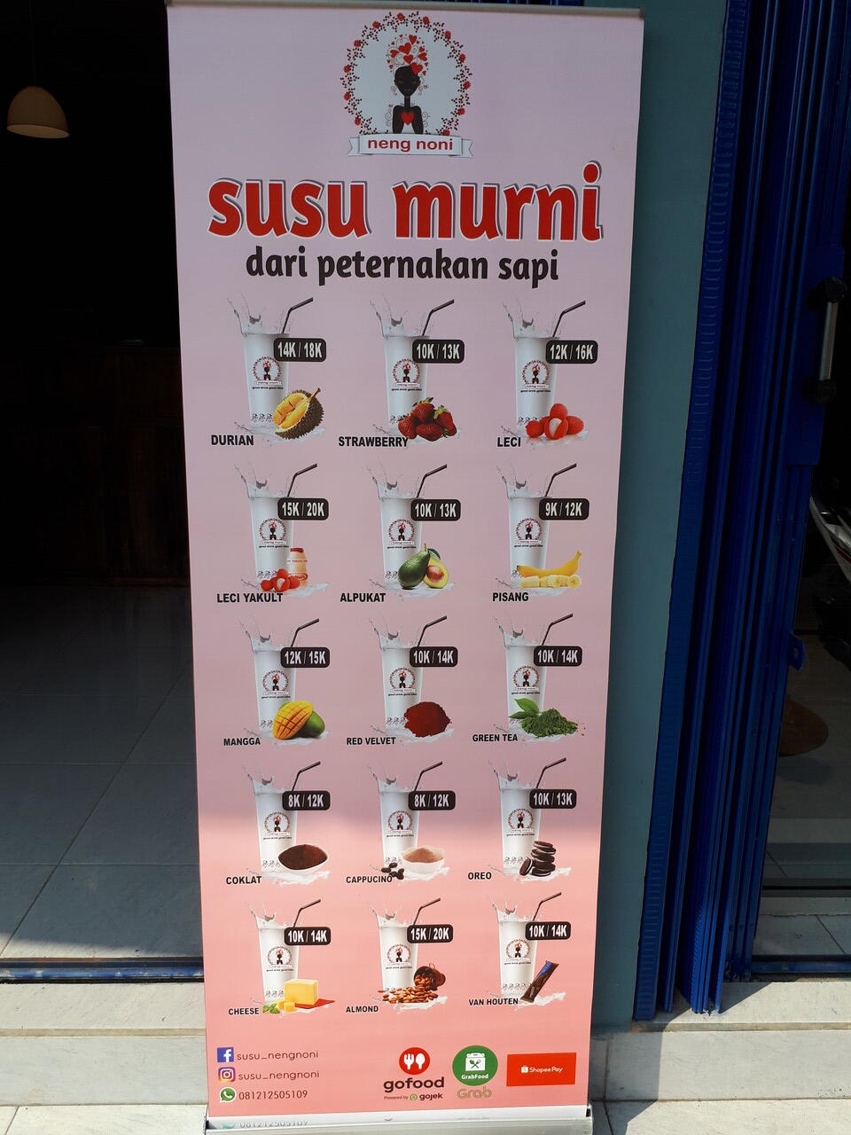 SUSU neng noni, kedai susu murni dari peternakan sapi