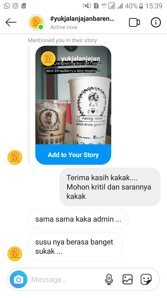 SUSU neng noni, kedai susu murni dari peternakan sapi