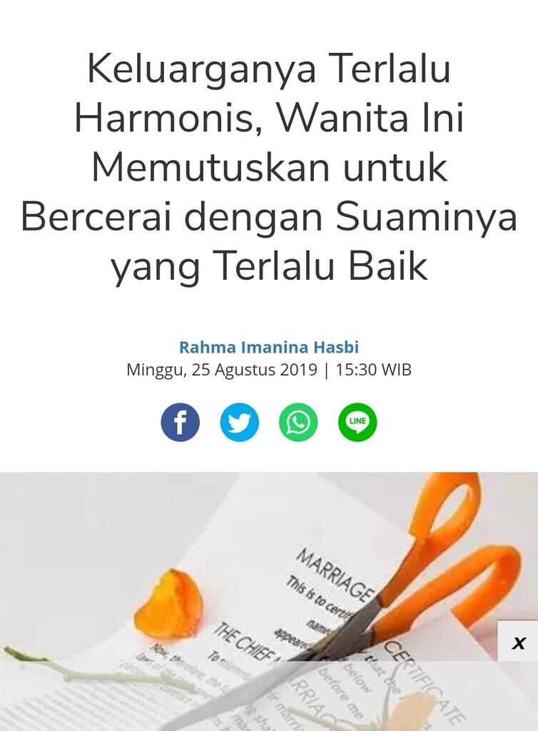 Fenomena Perceraian Dapat Terjadi Karena Terlalu Tentramnya Rumah Tangga