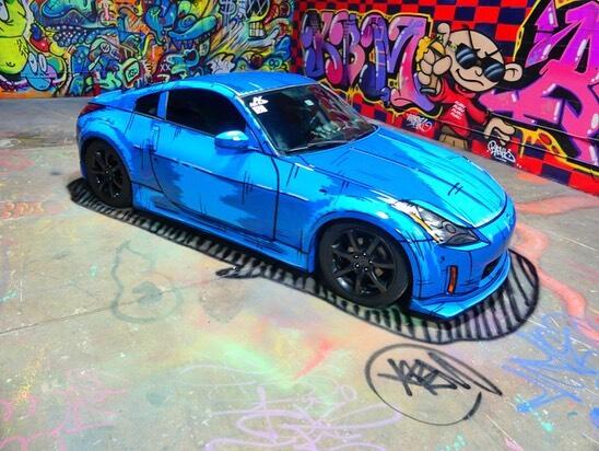 Keren! Painting Body Nissan 350Z Ini Kayak Gambar Anime