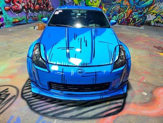 Keren! Painting Body Nissan 350Z Ini Kayak Gambar Anime