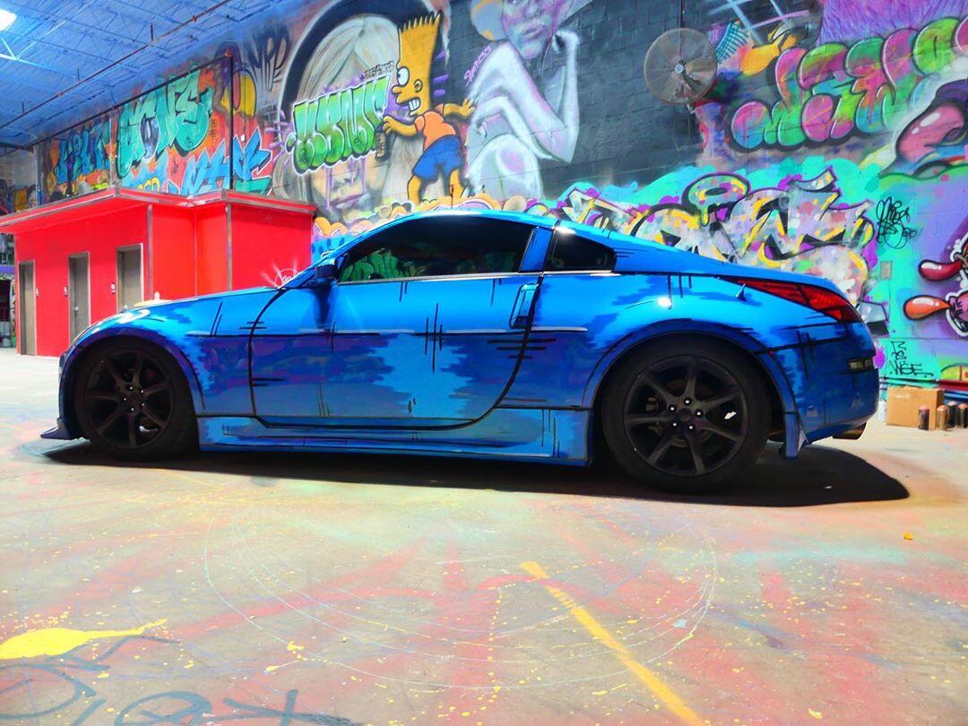 Keren! Painting Body Nissan 350Z Ini Kayak Gambar Anime