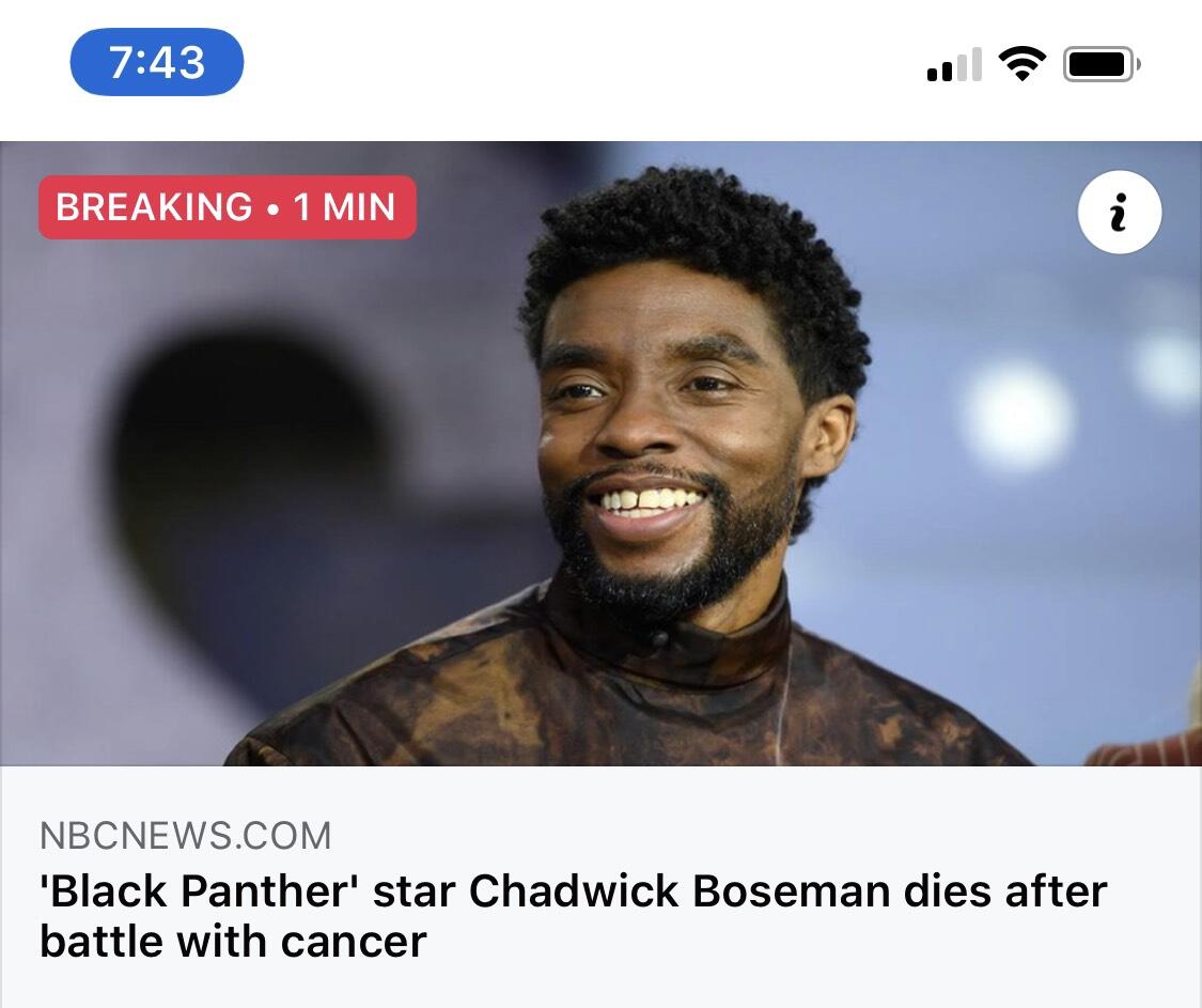 Chadwick Boseman Sang Black Panther Meninggal Dunia