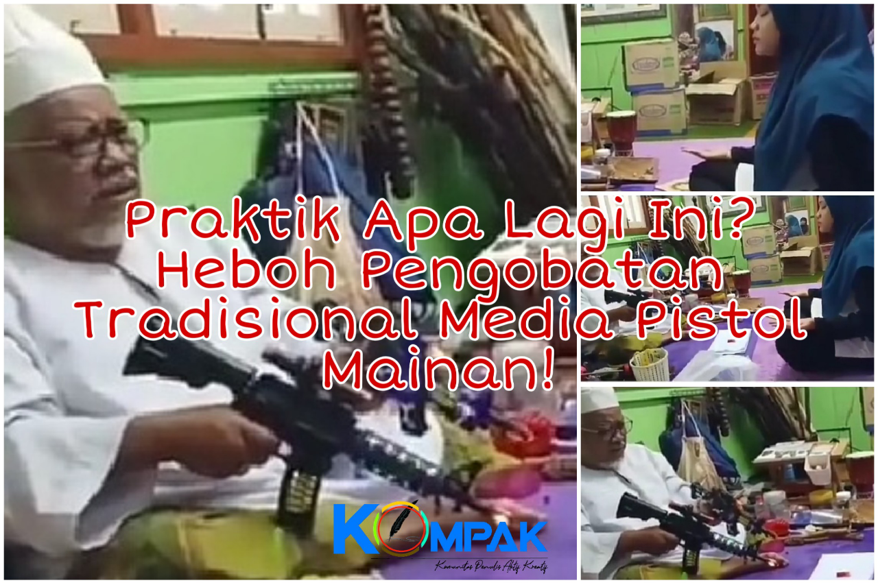 Aneh, Beredar Video Pengobatan Tradisional Gunakan Pistol Mainan! Netizen Bingung